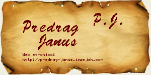 Predrag Janus vizit kartica